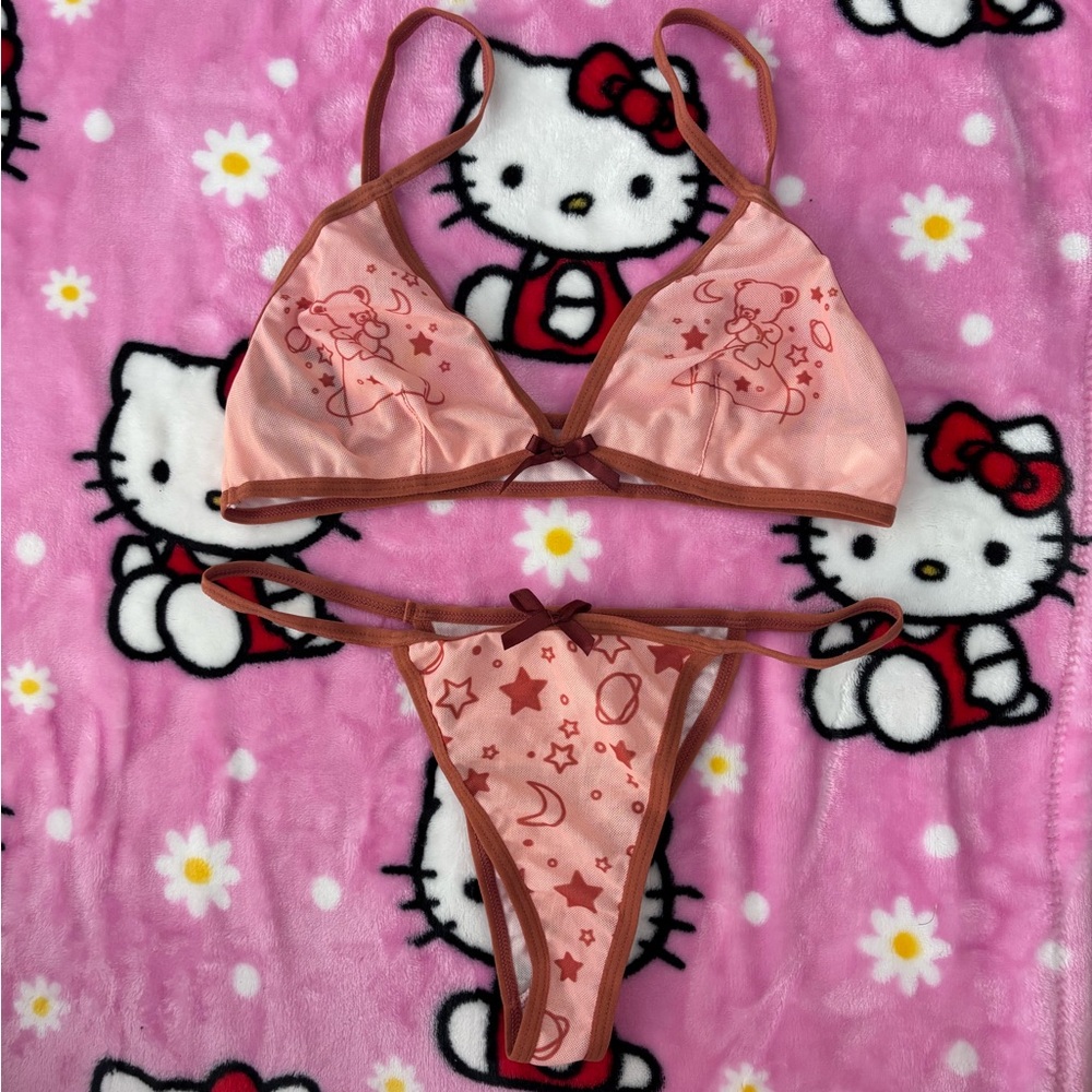 Romwe mesh bra and panty set